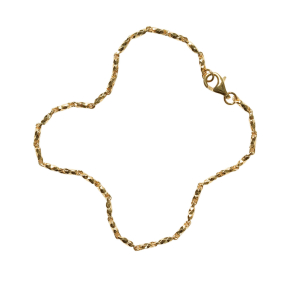 Armbnd eller halskde - Harlekin Mnster i 1,6mm Forgyldt Sterlingslv