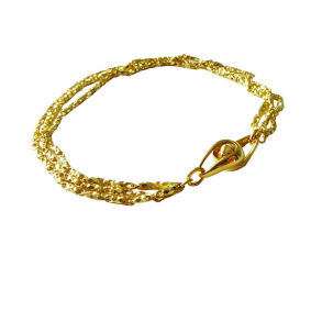 Armbnd & Halskde - 3 rk.Forgyldt Harlekin med Magnetls