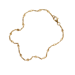 Armbnd eller halskde - Roset Kde i Forgyldt Sterlingsslv - 2,5mm