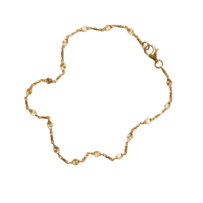 Armbnd eller halskde - Roset Kde i Forgyldt Sterlingsslv - 2,5mm