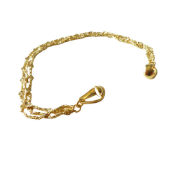 Armbnd &amp; Halskde - 3 rk.Forgyldt Roset med Magnetls