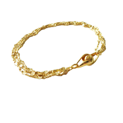 Armbnd &amp; Halskde - 3 rk.Forgyldt Roset med Magnetls