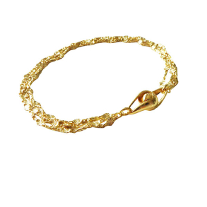 Armbnd & Halskde - 3 rk.Forgyldt Roset med Magnetls