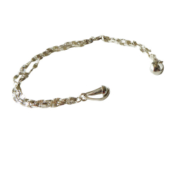 Armbnd &amp; Halskde - 3 rk. Rhodineret Roset med Magnetls