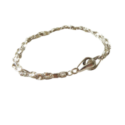 Armbnd &amp; Halskde - 3 rk. Rhodineret Roset med Magnetls