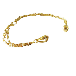 Armbnd &amp; Halskde - 3 rk.Forgyldt Roset med Magnetls