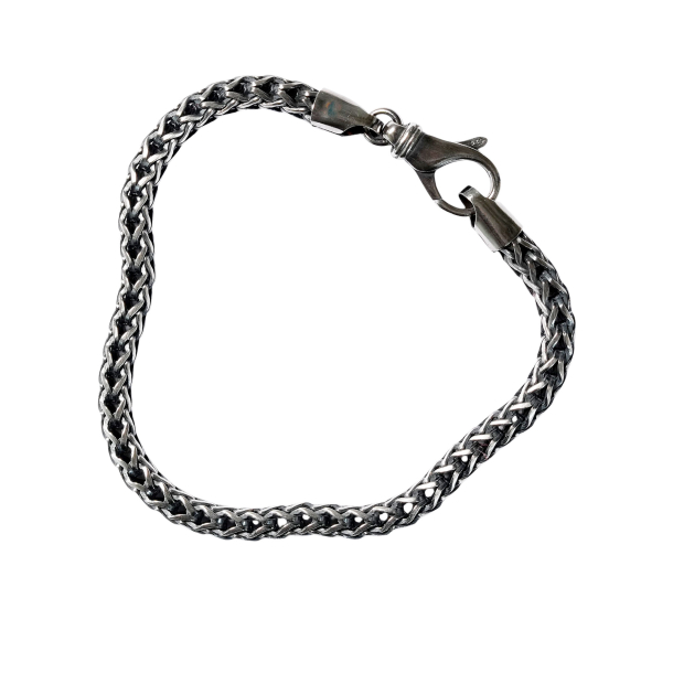  5,3mm Rvekde i Let Oxyderet Sterlingslv Armbnd &amp; Halskde