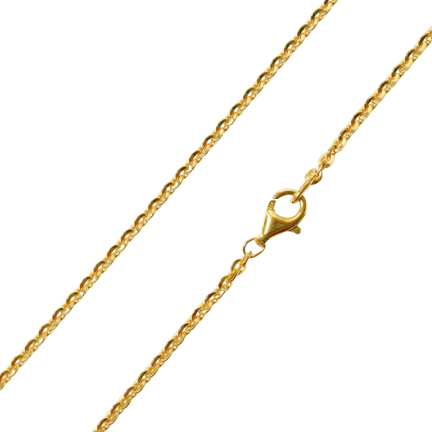 Armbnd &amp; Halskde - Anker Facet - Sterlingslv &amp; Forgyldt 0,6mm