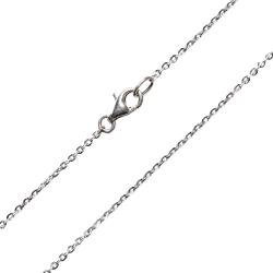 Armbnd &amp; Halskde - Anker Facet - Sterlingslv &amp; Rhodineret 0,5mm