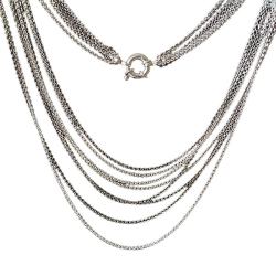 Armbnd &amp; Halskde - 8 rkket m.Multifunktioner-Sort &amp; Rhodineret 