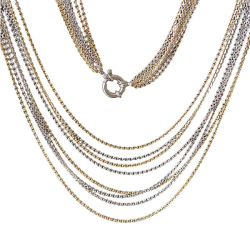  Armbnd &amp; Halskde - 8 rkket m.Multifunktioner-Rhodineret/forgyldt