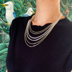 Armbnd &amp; Halskde - 8 rkket m.Multifunktioner-Rhodineret 