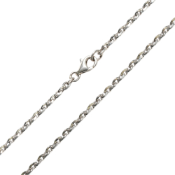 Armbnd &amp; Halskde - Anker Facet - Sterlingslv &amp; Rhodineret 0,8mm