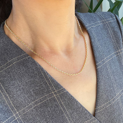 14kt Anker Facet Armbnd &amp; Halskde-udfrt i 0,8mm trd og bredde p 2,95 mm