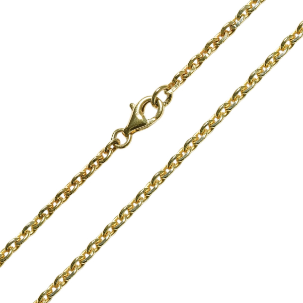 Armbnd &amp; halskde - Mirror Anchor - Sterlingslv &amp; Forgyldt 0,8mm
