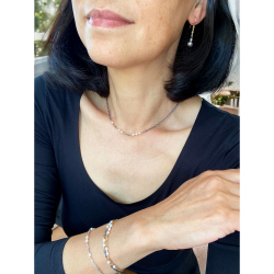 reringe i sterlingslv rhodineret/forgyldt med ferskvandsperler