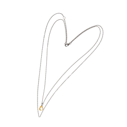 Rhodineret halskde med Citrin