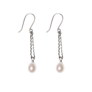 Rhodineret reringe med Ferskvandsperle