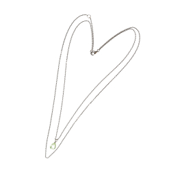 2 i 1 Rhodineret halskde med Grn ametyst