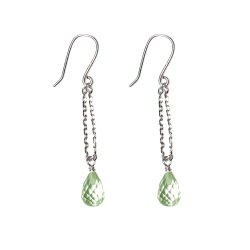 Rhodineret reringe med Grn ametyst