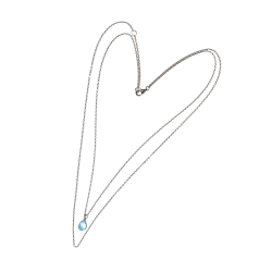 2 i 1 Rhodineret halskde med Topas