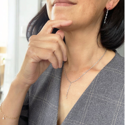 Armbnd i Rhodineret Sterlingslv med Citrin