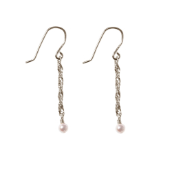 reringe i Rhodineret Sterlingslv med Ferskvandsperle