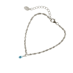 Armbnd i Rhodineret Sterlingslv med Topas