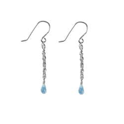 reringe i Rhodineret Sterlingslv med Topas