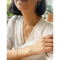 Forgyldt armbnd med Ferskvandsperler