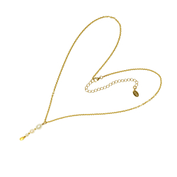 Forgyldt halskde med ferskvandsperler &amp; citrin