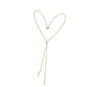 Halskde i forgyldt sterlingslv med citrin