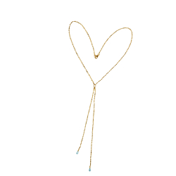 Halskde i forgyldt sterlingslv med topas