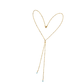 Halskde i forgyldt sterlingslv med topas