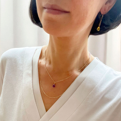 Forgyldt reringe med Topas