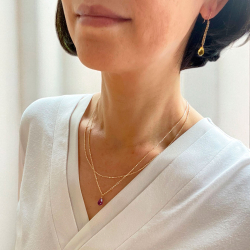 Rhodineret reringe med Pink ametyst