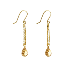 Forgyldt reringe med Citrin