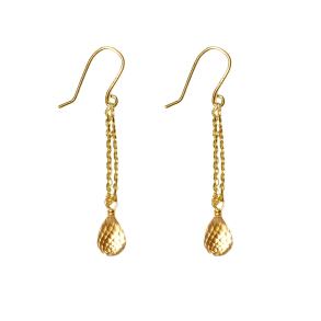 Forgyldt reringe med Citrin