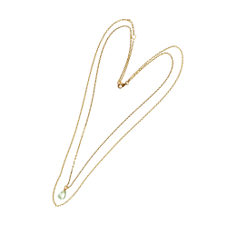 2 i 1 Forgyldt halskde med Grn ametyst