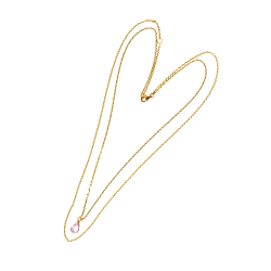 2 i 1 Forgyldt halskde med Pink ametyst