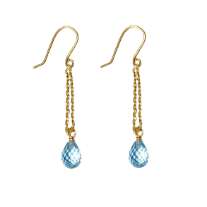 Forgyldt reringe med Topas