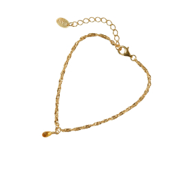 Armbnd i Forgyldt Sterlingslv med Citrin