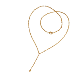 Halskde i Forgyldt Sterlingslv med Citrin