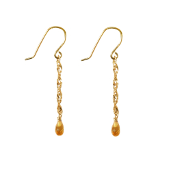 reringe i Forgyldt Sterlingslv med Citrin