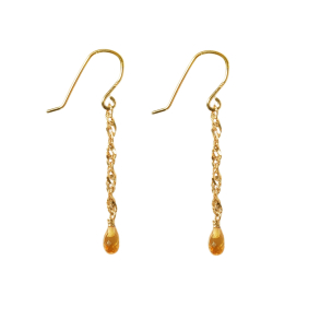 reringe i Forgyldt Sterlingslv med Citrin