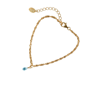 Armbnd i Forgyldt Sterlingslv med Topas