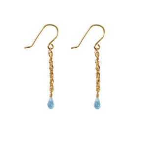 reringe i Forgyldt Sterlingslv med Topas