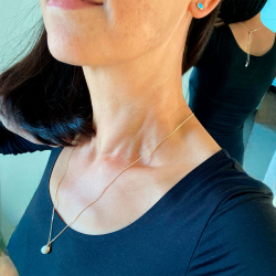 Halskde i forgyldt sterlingslv med citrin - More than one