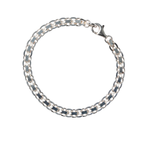 Armbnd eller halskde i Bismark - Blank Sterlingslv - Bredde 6mm