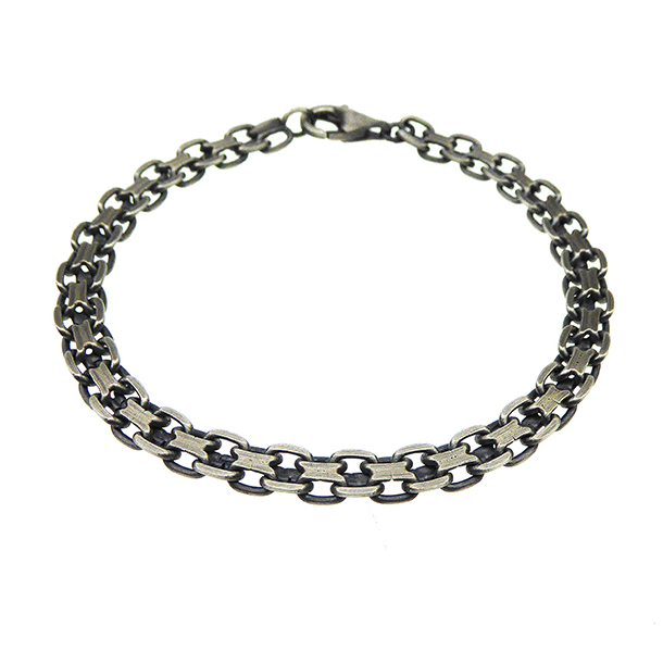 Armbnd &amp; halskde i Bismark-Letoxideret Sterlingslv-Bredde 6mm